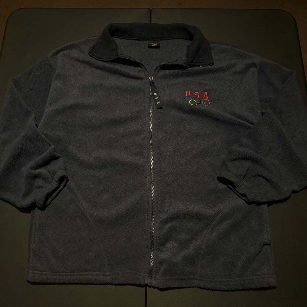 Vintage Team USA Olympics Fleece Full Zip Jacket